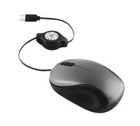 Souris Portables Design Mince pour Ordinateur Portable | Petites Souris USB de Voyage avec Câble Rétractable | Accessoires Ergonomiques pour Professionnels Télétravail Bureau