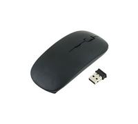 Souris pour MAC USB Sans Fil Ultra Plate Universelle Capteur Optique 3 Boutons Ordinateur (NOIR)