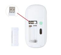 Souris Pour Pc Hp Usb Sans Fil Ultra Plate Universelle Capteur Optique 3 Boutons Ordinateur (blanc)