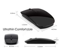 Souris pour PC LENOVO USB Sans Fil Ultra Plate Universelle Capteur Optique 3 Boutons Ordinateur (NOIR)