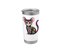 Souris Rat Mexicain Sucre Crâne Calavera Viva Mexico Party Gobelet isotherme en acier inoxydable double paroi