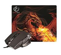 Souris Rebeltec Red Dragon + Tapis de Souris Motif Dragon, 2 en 1