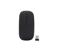 CABLING® Souris rechargeable sans fil noire avec batterie intégrée pour ordinateur portable