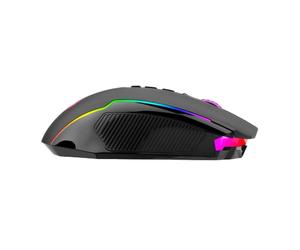 Souris REDRAGON M910-KS Ranger RF Wireless + USB Type-C, 9 boutons, 1000 Hz, Noir, 10M clics, Batterie/Câble, Câble 1.8m, 124.5x72.4x39.8mm, 139g