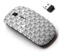 Souris sans fil 2,4 G avec motif mignon pour tous les ordinateurs portables et ordinateurs de bureau avec nano récepteur - Bouledogue français mignon