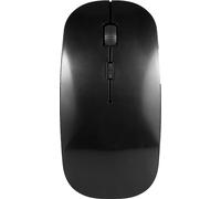 souris sans fil 2,4 G, ultra-mince, portable, souris optique, sourdine 4 boutons, souris de bureau, 1 600 DPI, avec récepteur USB, noir (envoi sans piles)