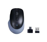 Ewent Souris sans fil EW3204 – 2,4 GHz, 1600 DPI, touches silencieuses, adaptateur USB‑C, droitier