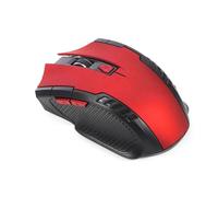 Souris sans fil 2.4G récepteur USB 6 boutons souris optique sans fil professionnelle souris à défilement droit USB pour ordinateur portable Gamer Red