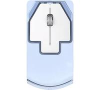 Souris sans fil à chargement silencieux, connexion sans fil trois modes BT5.0, DPI 1600, design silencieux, longue durée de vie de la batterie, bleu