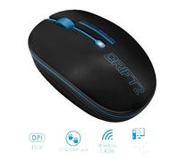 Advance Souris Drift 2 – Ambidextre optique 3 boutons 2.4 GHz sans fil Noir/Bleu