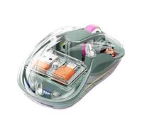 Souris sans Fil avec lumières, Souris Transparente sans Fil,Souris d'ordinateur à lumière RVB, Transparentes - Les salles de Classe étudient la Souris silencieuse pour Travailler, Apprendre et Jouer
