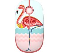 Souris Sans Fil Avec Récepteur Nano Usb 2,4Ghz, Souris Sans Fil Avec Clic Silencieux, 1600Dpi, 3 Boutons Clic Silencieuse, Mouse Wireless Plug&Play, Design Fin Et Léger À Transporter (Flamant)