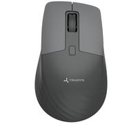 Souris sans fil Bluetooth + 2,4 GHz Triadine THALASSA 1600 DPI Gris - Souris de bureau optique 4 boutons, double mode, pour ordinateur portable et ordinateur, pile AA incluse