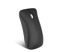 Souris sans Fil Bluetooth 4.0 Dual Mode Mouse Souris d'ordinateur Rechargeables avec récepteur Nano USB pour PC Portable Android (Black)