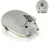 Souris sans fil Bluetooth et USB double mode, silencieuse, portable, compacte, grise, amusante pour Mac/PC/ordinateur portable/Chromebook/ordinateur/tablette/iPad/MacBook Air/Pro, voyage, enfants