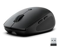 JLab GO Charge Souris sans Fil Bluetooth Rechargeable - Silencieuse et Ergonomique, Multi Appareils Via Bluetooth ou Récepteur USB, pour PC Portable, Ordinateur, Téléphone, Tablette