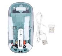 Souris sans Fil Bluetooth, Souris Tri-Mode, Souris Silencieuse Transparente avec DPI Réglable pour Tablette PC Portable. (Green)