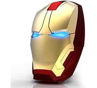 Souris sans Fil Cool Iron Man Mouse 2.4 G Portable Mobile Computer Click Silent Mouse Optical Mice with USB Receiver,for Notebook PC Laptop Computer MacBook (Gold)