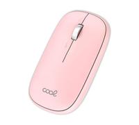 Souris sans Fil Cool Slim silencieuse 2 en 1 (Bluetooth + Adap. USB) Rose