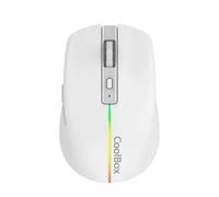 CoolBox W01 Wireless PC Mouse with 6 Buttons, 2.4GHz Rechargeable Battery, 1600