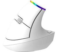 Souris sans fil verticale - Delux - M618C - RGB - Ergonomique - Blanc