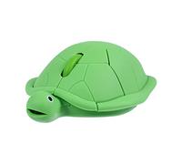 Souris sans fil en forme d'animal mignon vert en forme de tortue portable, silencieuse, légère, souris sans fil USB silencieuse pour PC, ordinateur portable, MacBook, ordinateur de bureau, pour