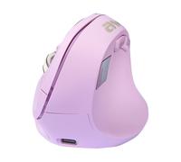 Souris sans fil ergonomique, silencieuse, triple mode (Bluetooth 5.0/3.0 + 2,4 GHz), 4 800 DPI, 6 boutons, avec écran, compatible avec les ordinateurs, ordinateurs portables, Mac, PC, Windows, violet