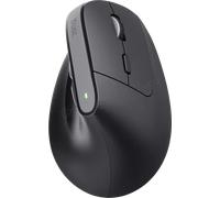 Trust Bayo+ Souris Ergonomique sans Fil Bluetooth + RF 2.4GHz, Prévention Syndrome de la Souris et Epicondylite, 53% de Plastiques Recyclés, Souris Verticale Rechargeable Multi-appareils, Noir