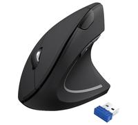 Souris Sans Fil Ergonomique Verticale Avec Clic Silencieux, Noire - EMS01007BA01