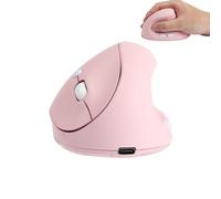 Souris sans fil ergonomique verticale rose rechargeable silencieuse droite confortable du canal carpien souris optique sans fil pour petites mains moyennes pour PC, ordinateur portable, MacBook,