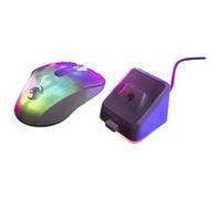 Roccat Souris gaming Kone XP Air – Sans-fil, capteur 19K DPI, 100h, station & AIMO RGB – Blanc