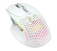 Glorious Gaming Model I 2 Wireless Souris de Jeu sans Fil - Hybride 2,4 GHz et Bluetooth, 75 g Super légère, 9 Boutons (2 échangeables), RGB, Pieds PTFE, MMO/MOBA/FPS, appuie-Pouce latéral - Blanc