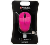 Souris sans-Fil Go Nano Compact Recepteur USB Noir Fuchsia 1600 dpi