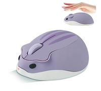 Souris sans Fil Hamster Mignon Souris Ordinateur Sans Fil en forme animal, 2.4G Cute Silencieux USB Souris 1200DPI Mouse Pour PC, Ordinateur, Portable, Mac, Idée Cadeau pour Fille,Enfants,Kids(Violet)