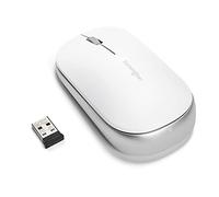 Souris sans fil Kensington - SureTrack Dual souris Ambidextre sans fil, Souris mince pour ordinateur portable, bureau ou domicile, fonctionne avec Chrome, Mac, Windows et Android - Blanc (K75353WW)