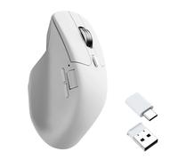Souris sans fil Keychron M6, micro-interrupteurs silencieux, capteur PixArt 3950, taux de polling 8K, deux modes de défilement White (1K)