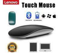 Souris sans fil Lenovo, Rechargeable, Bluetooth 5.0, silencieuse, tactile, ultra-fine, Magic Mouse, pour ordinateur portable, Ipad, Mac, PC, Macbook Green