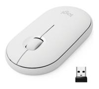 Souris sans fil - Logitech - M350 Pebble - Bluetooth silencieuse - Blanc
