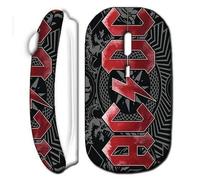 Souris sans fil - ACDC - Blanc avec logo rouge - Clé USB Wi-Fi incluse - Compatible Mac et PC