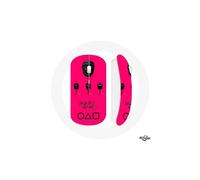 Souris Sans Fil - MANIACASE - Squid Game Soldiers - Rose - Compatible Mac et PC - USB