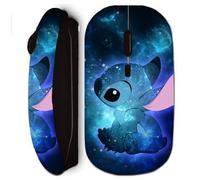 Souris sans fil - maniacase - Stitch - Noir - Bleu - Livrée avec nano récepteur USB
