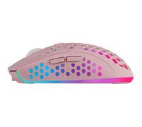 Mars Gaming MMW3P, Souris Gaming sans Fil, RGB Flow, Ultralégère 79g, 3200DPI, Rose