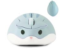 Souris sans fil mignonne en forme de hamster - 1200 DPI - Souris optique à faible bruit avec récepteur USB 2,4 G - Souris portable sans fil silencieuse - Convient pour PC/Mac/ordinateur portable -