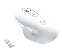 MOBILITY LAB - Omega - Souris sans Fil Bluetooth - Ergonomique, Récepteur USB et USB-C, Clics Silencieux, DPI réglables, Compatible MacOS et Windows - Blanc
