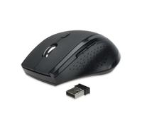 Ednet - Souris - optique - 6 boutons - sans fil - 2.4 GHz - récepteur sans fil USB - noir Noir G