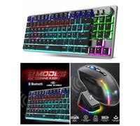 Souris Sans fil NOIRE M50 2.4ghz 8000DPI 6 BOUTONS RGB + CLAVIER SANS FIL Bluetooth mécanique RF 2.4 GHz