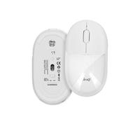 Souris Sans fil Optique Bluetooth ou WiFi 2.4 GHz LED RGB Dongle USB Blanc