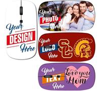 Souris sans fil personnalisée Souris sans fil personnalisée pour ordinateur portable, concevez votre propre souris d'ordinateur Récepteur USB sans fil 2,4 GHz, design avec photo sur la souris