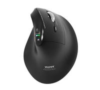 Port Designs Souris sans fil Ergo Auditor 910204 – ergonomique 6 boutons Bluetooth/2,4 GHz – Noir