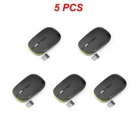Souris sans fil portable mince pour ordinateur portable,mouvement libre,utilisation à la maison ou au bureau,2.4ghz,1600dpi,10m,1 à 5 pièces - Type Style A 5pcs